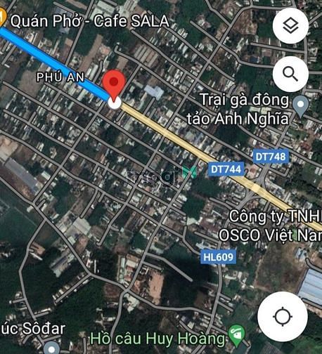 Hình ảnh Bán đất 2MT Phú An, Bến Cát, DT:24x68, TC150m2, SHR, giá 18,480 tỷ
