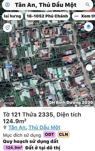 Hình ảnh Bán đất  P.Tân An, TP.TDM, DT:5.2m x 24.2m, TC60m2, SHR, 1,630 tỷ