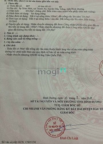 Hình ảnh Bán đất MT ĐT744, Thanh An, Dầu Tiếng, DT:6.4x58, TC100m2, SHR, 2,7 tỷ
