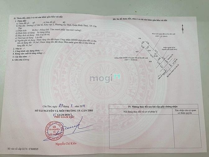 Hình ảnh Bán nền thổ cư hẻm 17 lê văn bì phường an thới - Q.Bình thuỷ giá 2.45T