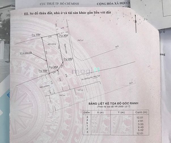 Hình ảnh Bán lô đất góc 2 mặt hẻm xe hơi 8m - 5x12m/60m2 Bùi Đình Túy - Gần Chợ