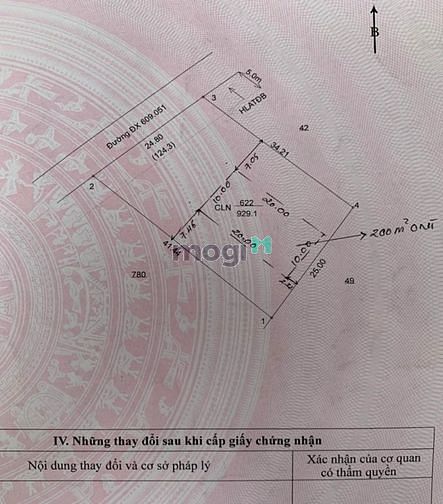 Hình ảnh Bán đất MT DX609, Phú An, Bến Cát, DT:24x37, TC200m2, SHR, 6,240 tỷ