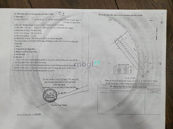 Hình ảnh Bán đất 7x20m _ 140m2 đường Tăng Nhơn Phú , P. phước Long B , Quận 9