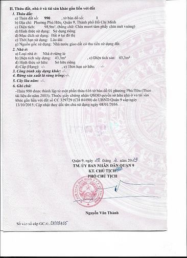 Hình ảnh Bán 98m2 đất 5.3 tỷ gần khu công nghệ cao Samsung quận 9