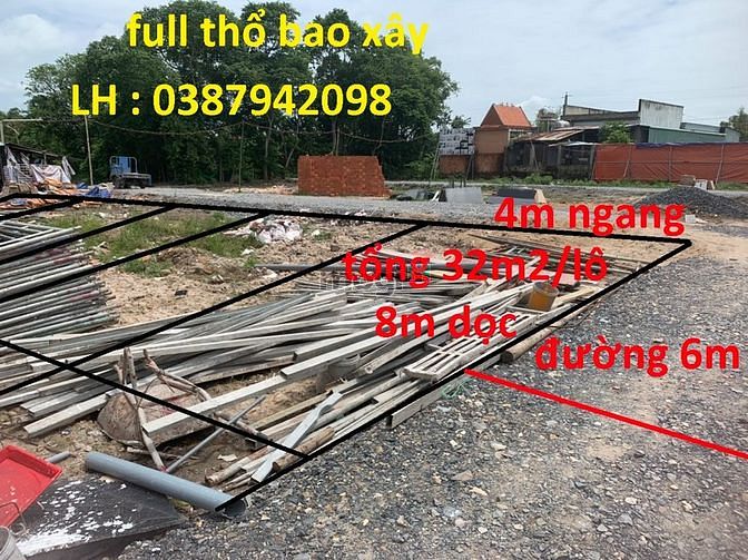 Hình ảnh Sổ rẻ 5 lô đất liền kề full thổ bao xây dựng 32m2/lô giá 200tr/ lô