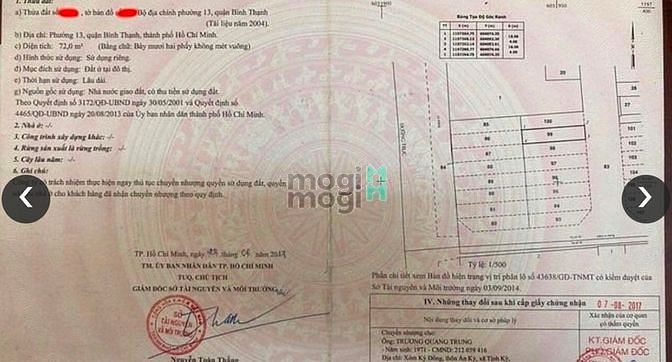 Hình ảnh Bán gấp lô đất 4mx18m vuông vức, đường 10m Đặng Thùy Trâm, Bình Thạnh
