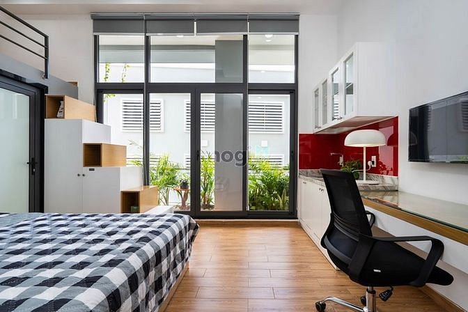Hình ảnh 🌈CHDV Cao Cấp Duplex + Giường + Ban Công To Xanh Mát 🌈
