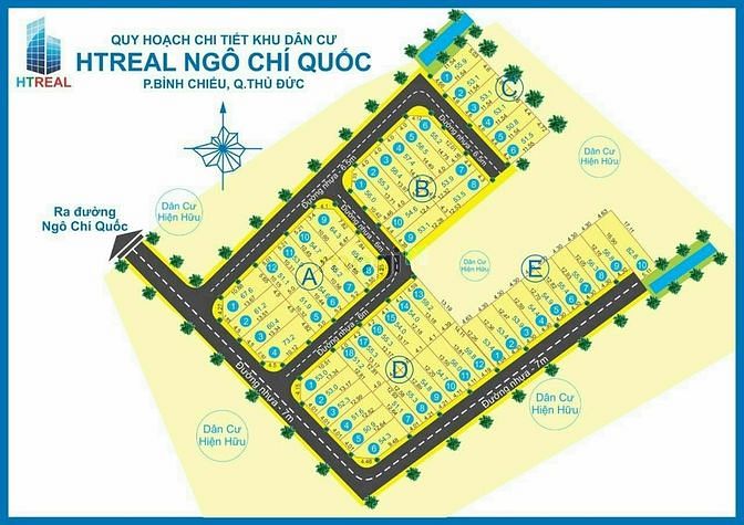 Hình ảnh Đất KDC Ngô Chí Quốc, Bình Chiểu, Thủ Đức. Sổ sẵn. Giá 1 tỷ 560/ 56m2