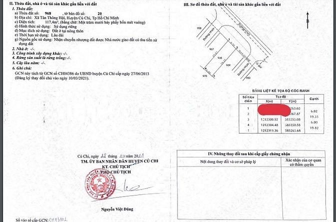 Hình ảnh Bán đất 1 sẹc đường Trần Văn Chẩm- Củ Chi, 780 triệu, sổ hồng riêng