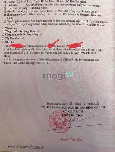Hình ảnh Đất nền Bình Chánh. Đất nội đô-giá tỉnh lẻ