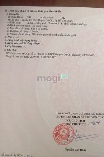Hình ảnh Cần Tiền Bán Gấp Đất Thị Trấn Củ Chi 980tr