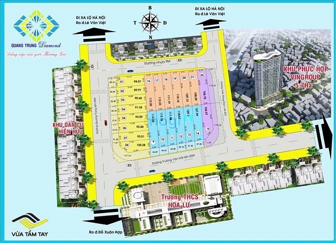 Hình ảnh Đất đẹp đường Quang Trung 108m2 5m2x20 Xây được 5 Tầng