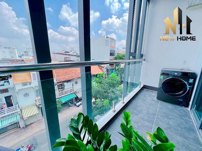 Hình ảnh Căn Hộ 1Pn Cao cấp Quận 3 có máy giặt riêng và ban công lớn
