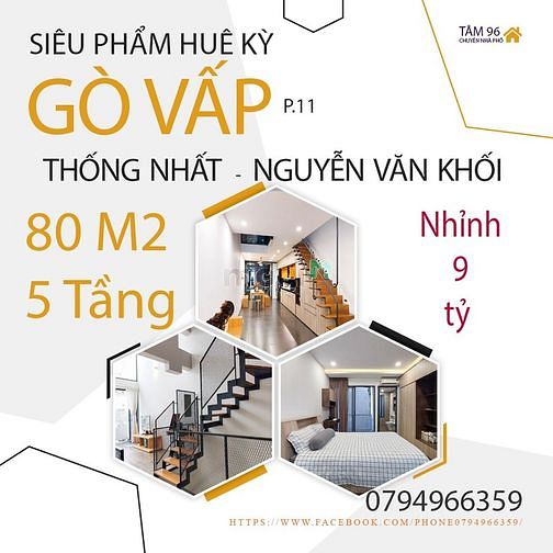 Hình ảnh Gò Vấp, P11, HXH 5m, 80m2, 5 tầng, 9.35 tỷ