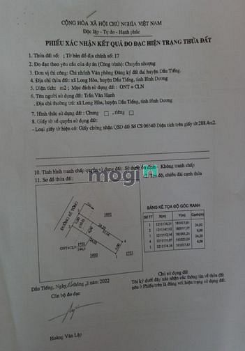 Hình ảnh Bán đất Chợ Long Hòa, Dầu Tiếng, DT:6x24, TC100m2, SHR, giá 1,250 tỷ