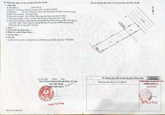 Hình ảnh Đất đường Tỉnh Lộ 2 - 541m2 - 10x55 - 300m2 thổ cư - xã Trung Lập Hạ