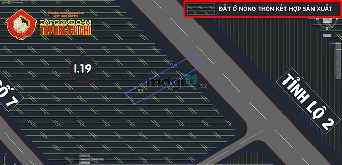 Hình ảnh Đất đường Tỉnh Lộ 2 - 541m2 - 10x55 - 300m2 thổ cư - xã Trung Lập Hạ