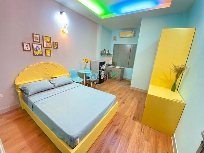 Hình ảnh Studio mặt tiền Bình Thạnh, nội thất đầy đủ, chỉ tính điện nước
