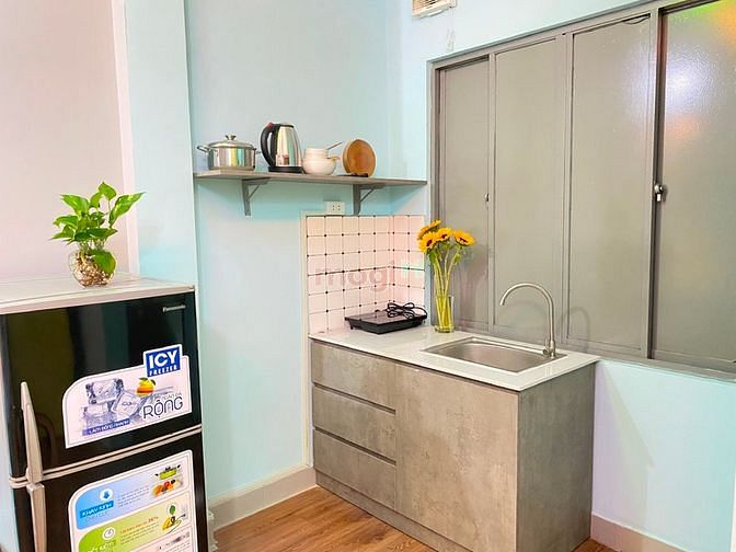 Hình ảnh Studio mặt tiền Bình Thạnh, nội thất đầy đủ, chỉ tính điện nước