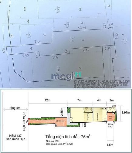 Hình ảnh Bán nhà hẻm 74,8m2 Cao Xuân Dục quận 8.