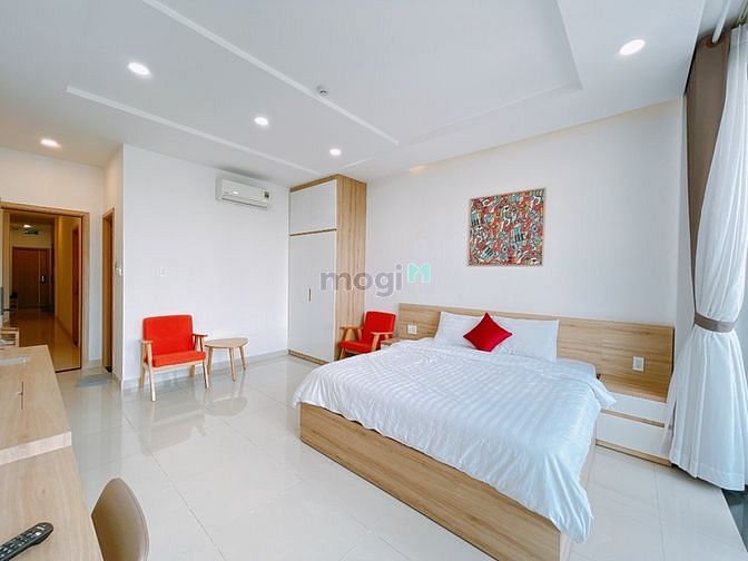 Hình ảnh Căn studio ban công, full nội thất, bếp ngoài, 30m2, phòng mới Quận 4