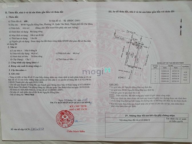 Hình ảnh Bán đất lô góc 45M2 hẻm 8M Nguyễn Hồng Đào, SHR, 3.9 Tỷ