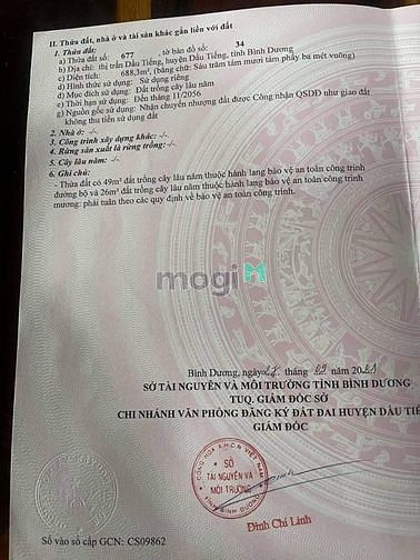 Hình ảnh Bán lô đất thị trấn Dầu Tiếng. DT 10×59 nở hậu 12m. Giá 879tr.shr
