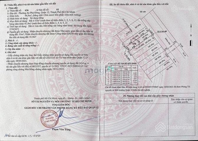 Hình ảnh Công chứng sang tên ngay lô đất đường Vườn Lài 85m2/1tỷ990, Q.12, shr