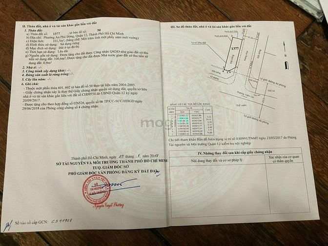 Hình ảnh Công chứng sang tên ngay lô đất đường Vườn Lài 85m2/1tỷ990, Q.12, shr