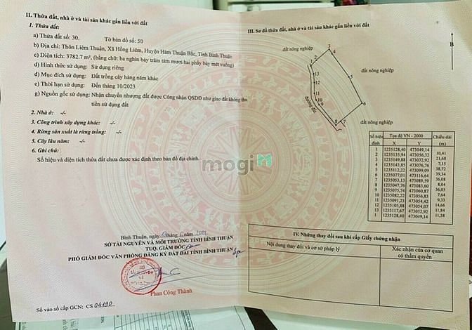 Hình ảnh nhà cần bán 3782,7m2 xã Hồng Liêm - Hàm Thuận Bắc - Bình Thuận