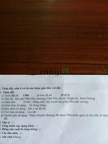 Hình ảnh * Đất vĩnh phú, tp thuận an, bình dương