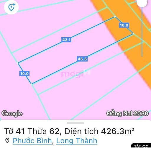 Hình ảnh Đất ở trung tâm 426m2, Chỉ 3.4 tỷ, Cách sân bay Long Thành 5km