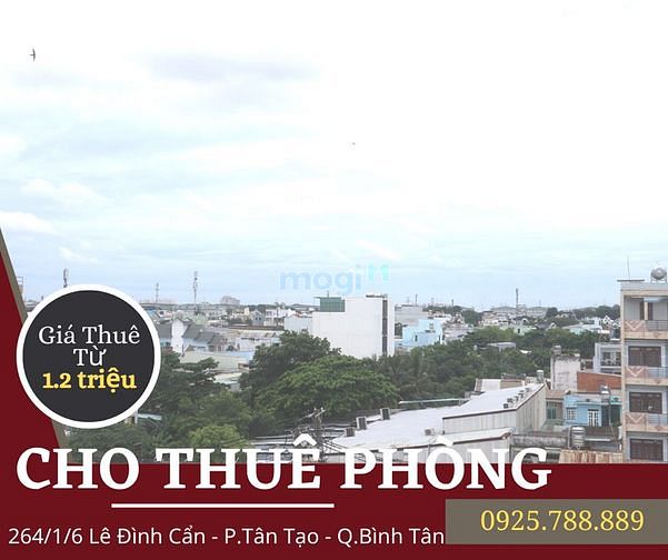 Hình ảnh Cho Thuê Phòng Có Gác (12 - 15m2) số 178 Lê Đình Cẩn, Q.Bình Tân