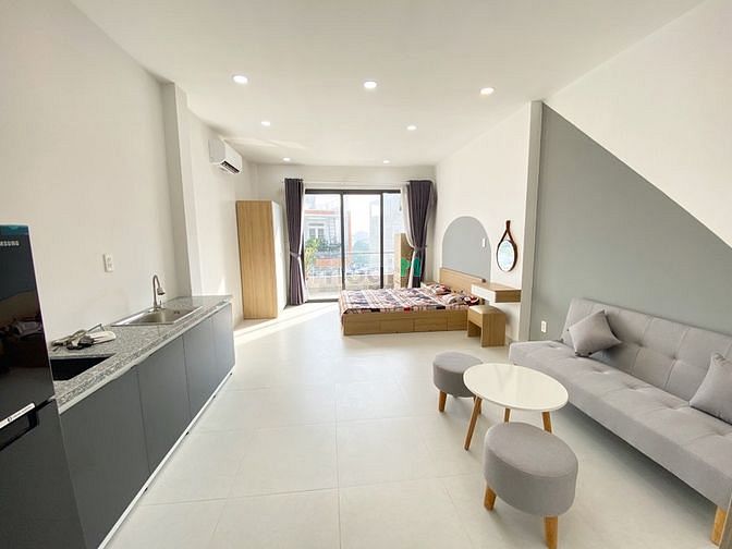 Hình ảnh Studio Balcony Bình Thạnh - Rộng 45m2 - Phòng mới, trống sẵn