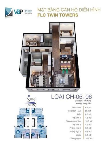 Hình ảnh Cho thuê Trang Chủ MB66.COM / Đăng Ký Tặng 66K 100.4 m2 tại FLC Twin Tower, 265 Cầu Giấy