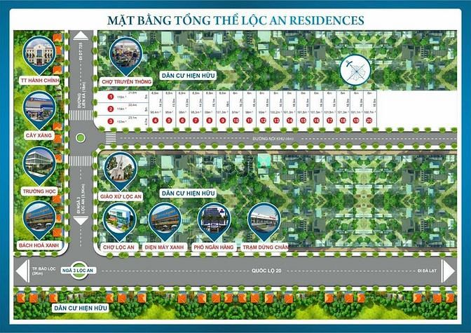 Hình ảnh Đất nền Lộc An, Bảo Lộc, Lâm Đồng, SHR thổ cư, mặt tiền đường Liên Xã