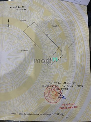Hình ảnh Cần bán lô đất Thiên Lôi, Vĩnh Niệm, Lê Chân. 3,6 tỷ,98m2, MT6m,đg3m.