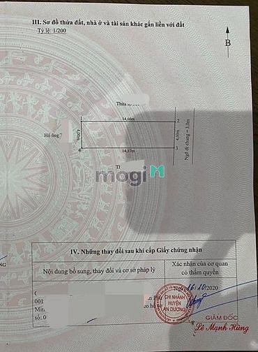 Hình ảnh Cần bán đất TT An Dương. 1,52 tỷ, 48m2, MT4 m, đg 3m, Oto đỗ cửa