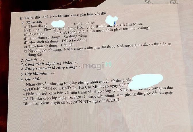 Hình ảnh Bán gấp lô đất ngay chợ Bình Hưng Hòa, thông số chuẩn, chỉ 69tr/m2.