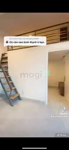 Hình ảnh 1 phòng ngủ riêng+ 1 gác, có ban công, full nội thất