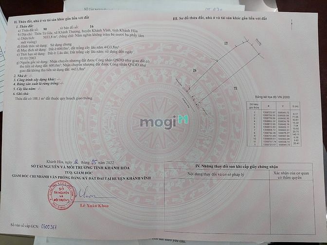 Hình ảnh Chính chủ bán Siêu Phẩm đất vườn Khánh Thượng, Khánh Vĩnh- Khánh Hoà