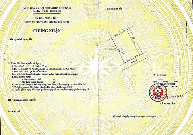 Hình ảnh Bán đất đường 791 - 1815m2 - 33x55 - 61m2 thổ cư - xã an phú - củ chi