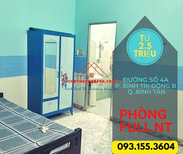 Hình ảnh Phòng Cho Thuê Full Nội Thất (13-18m2) đường Số 4A - P.BTĐB - Bình Tân