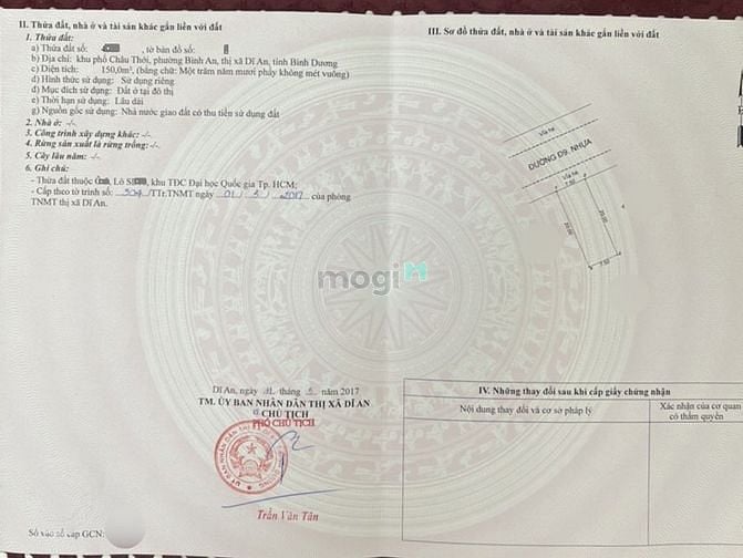 Hình ảnh Đất Đẹp Ngang 7.5m Sổ Riêng Đường 20m Khu Dân Cư Châu Thới, TP Dĩ An