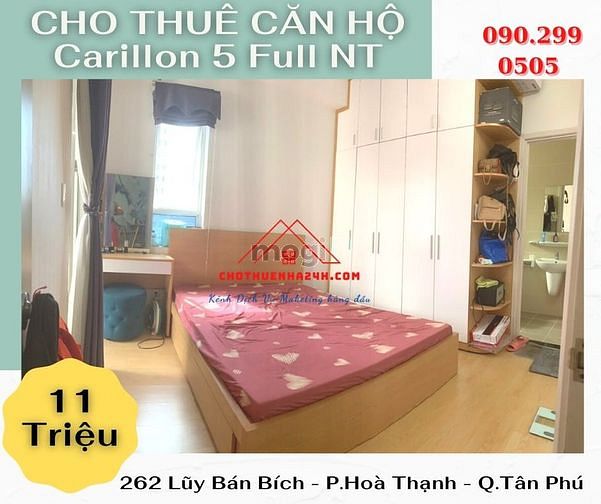 Hình ảnh Cho Thuê Căn Hộ CARILLON 5, 2PN, 70m2 số 262 Lũy Bán Bích, Q.Tân Phú