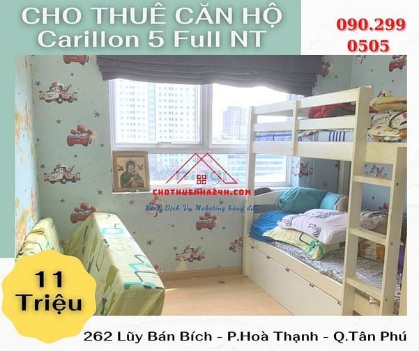 Hình ảnh Cho Thuê Căn Hộ CARILLON 5, 2PN, 70m2 số 262 Lũy Bán Bích, Q.Tân Phú