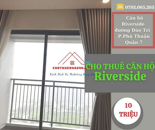 Hình ảnh Cho Thuê Căn Hộ Riverside 67m2, 2PN, có ban công đường Đào Trí, Quận 7