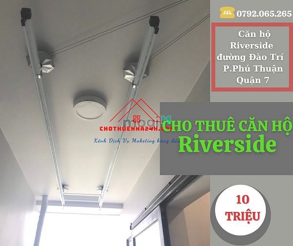 Hình ảnh Cho Thuê Căn Hộ Riverside 67m2, 2PN, có ban công đường Đào Trí, Quận 7
