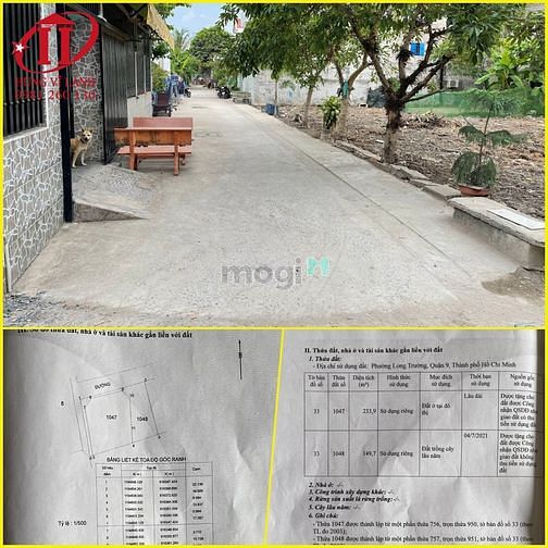 Hình ảnh BDS Hùng Vĩ Land [NC] Đất 384 m²(22x17.5m) 2MT hẻm 5m Long Trường 11T