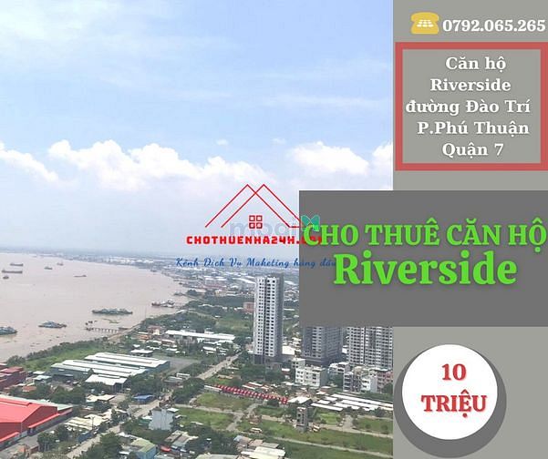 Hình ảnh Cho Thuê Căn Hộ Riverside 67m2, 2PN, có ban công đường Đào Trí, Quận 7